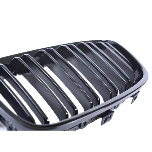 Sportgrill Kühlergrill Doppelsteg passend für BMW 1er F20 / F21 11-15 glanz schwarz
