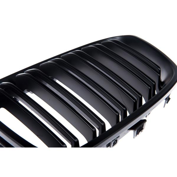 Sportgrill Kühlergrill Doppelsteg passend für BMW 1er F20 / F21 11-15 schwarz/Matt