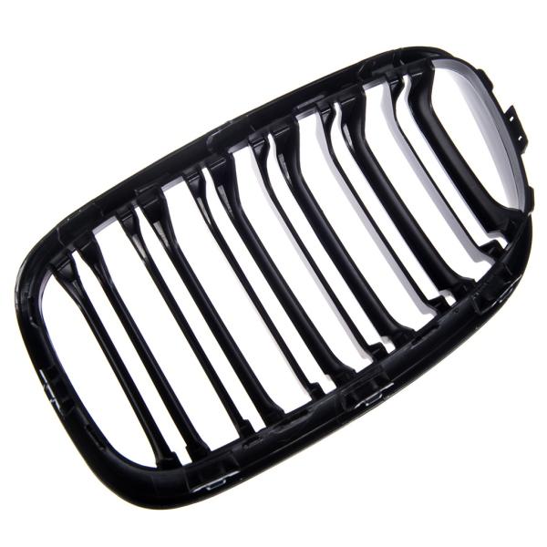 Sportgrill Kühlergrill Doppelsteg passend für BMW 1er F20 / F21 11-15 schwarz/Matt