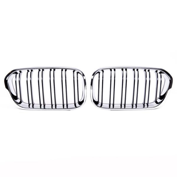 Sportgrill Kühlergrill Doppelsteg passend für BMW 1er F20 / F21 15-19 schwarz/chrom
