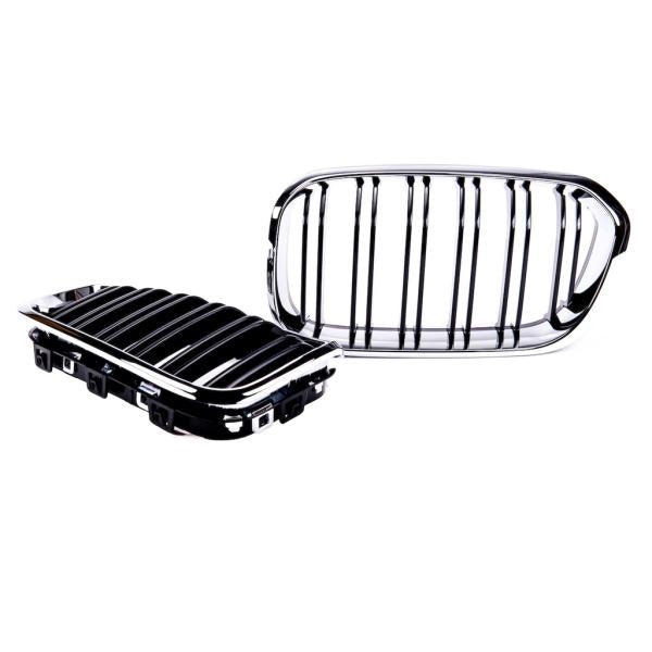 Sportgrill Kühlergrill Doppelsteg passend für BMW 1er F20 / F21 15-19 schwarz/chrom