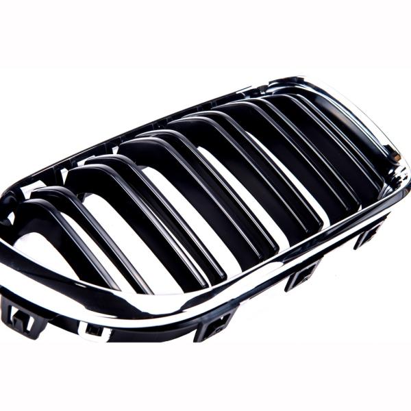 Sportgrill Kühlergrill Doppelsteg passend für BMW 1er F20 / F21 15-19 schwarz/chrom