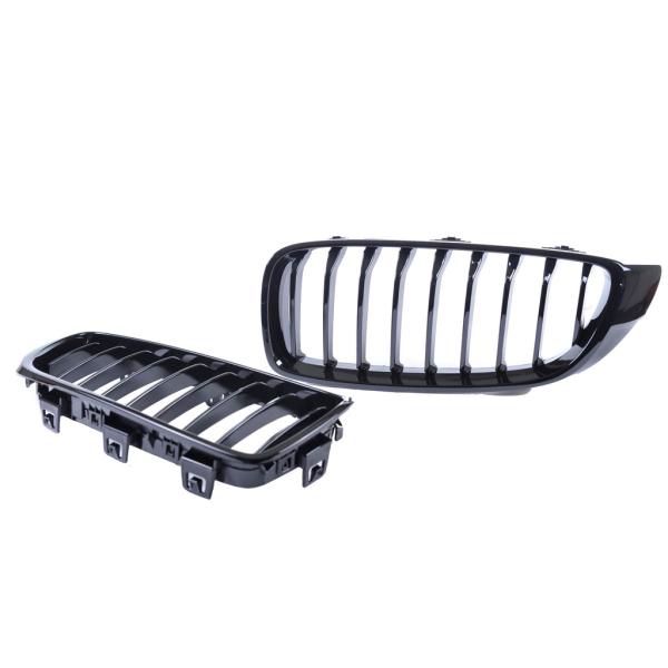 Sportgrill Kühlergrill Single passend für BMW 4er F32 / F33 / F34 13-21 Hochglanz schwarz