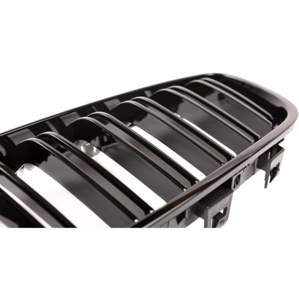Sportgrill Kühlergrill Doppelsteg passend für BMW 4er F32 / F33 /F36 13-21 Hochglanz schwarz