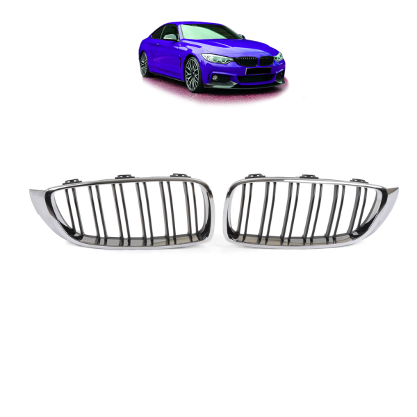 Sportgrill Kühlergrill passend für BMW 4er F32 / F33 / F36 13-21 schwarz/chrom