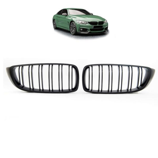 Sportgrill Kühlergrill Doppelsteg passend für BMW 4er F32 / F33 / F36 13-21 schwarz/Matt