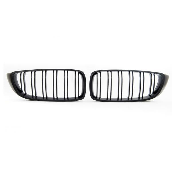 Sportgrill Kühlergrill Doppelsteg passend für BMW 4er F32 / F33 / F36 13-21 schwarz/Matt