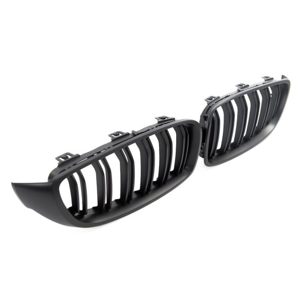 Sportgrill Kühlergrill Doppelsteg passend für BMW 4er F32 / F33 / F36 13-21 schwarz/Matt