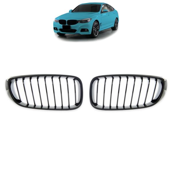 Sportgrill Kühlergrill Single passend für BMW 3er F34 Gran Turismo 13-20 glanz schwarz