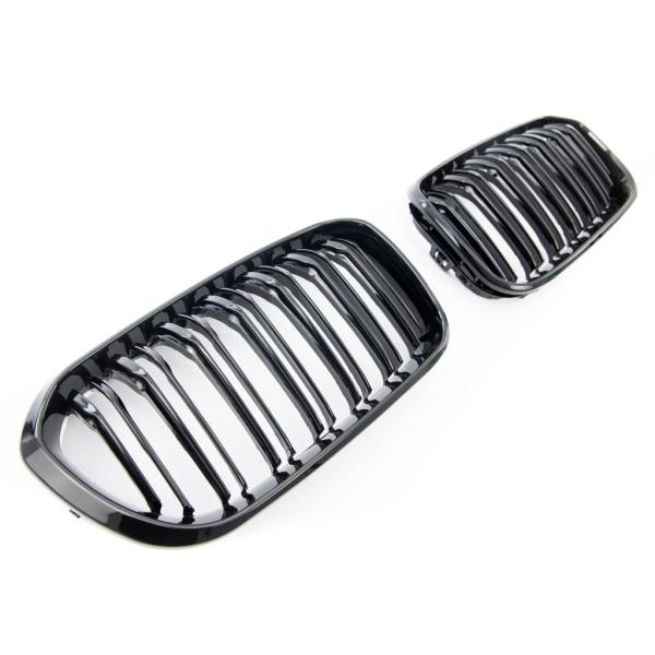 Sportgrill Kühlergrill Doppelsteg passend für BMW 3er F34 Gran Turismo 13-20 glanz schwarz