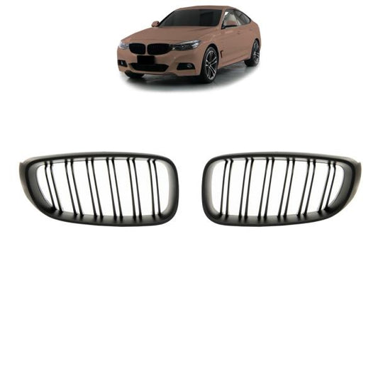 KÜHLERGRILL GRILL DOPPELSTEG passend für BMW 3ER F34 GRAN TURISMO AB 13-20 SCHWARZ MATT