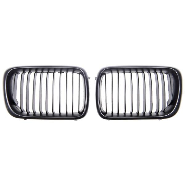 Sportgrill Kühlergrill Single passend für BMW 3er E36 96-00 schwarz/Matt