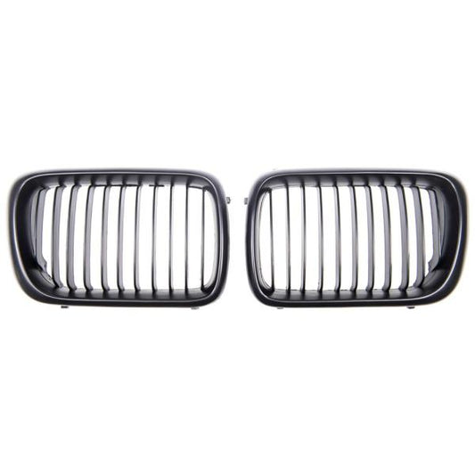 Sportgrill Kühlergrill Single passend für BMW 3er E36 96-00 schwarz/Matt