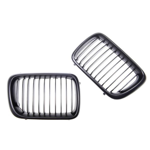 Sportgrill Kühlergrill Single passend für BMW 3er E36 96-00 schwarz/Matt