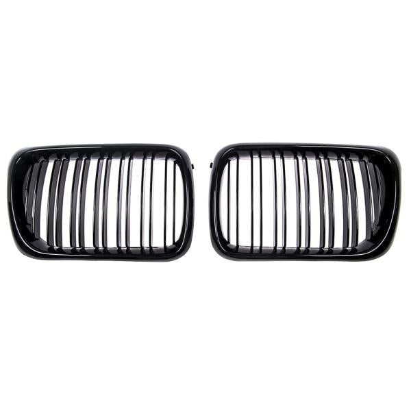 Sportgrill Kühlergrill Doppelsteg passend für BMW 3er E36  96-00 Hochglanz schwarz