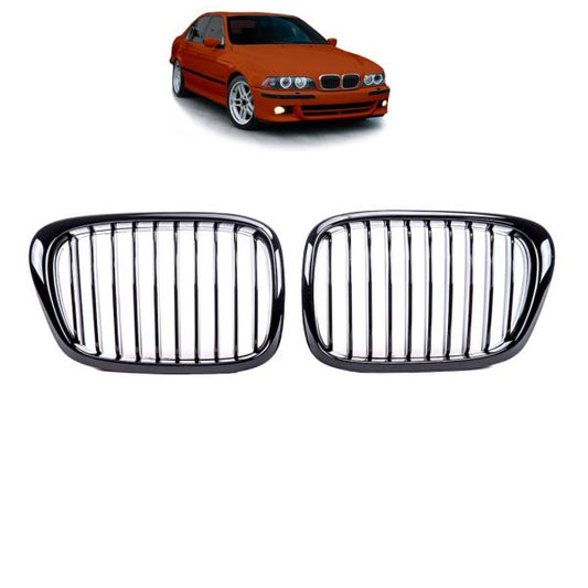 Sportgrill Kühlergrill Single passend für BMW 5er E39 95-03 Hochglanz schwarz