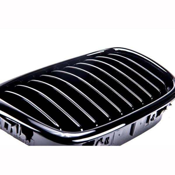 Sportgrill Kühlergrill Single passend für BMW 5er E39 95-03 Hochglanz schwarz