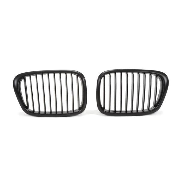 Sportgrill Kühlergrill Single passend für BMW 5er E39 95-03 schwarz/Matt