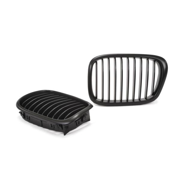Sportgrill Kühlergrill Single passend für BMW 5er E39 95-03 schwarz/Matt