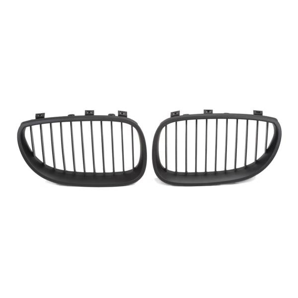 Sportgrill Kühlergrill Single passend für BMW 5er E60 / E61 03-10 schwarz/Matt