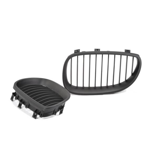 Sportgrill Kühlergrill Single passend für BMW 5er E60 / E61 03-10 schwarz/Matt