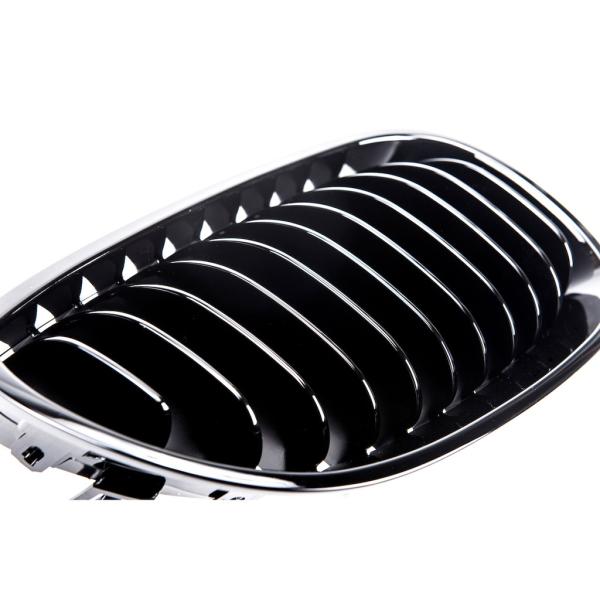 Sportgrill Kühlergrill Singel passend für BMW 5er E60 / E61 03-10 glanz schwarz