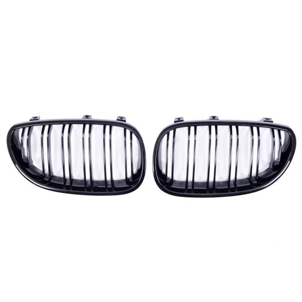 Sportgrill Kühlergrill Doppelsteg passend für BMW 5er E60 / E61 03-10 Hochglanz schwarz