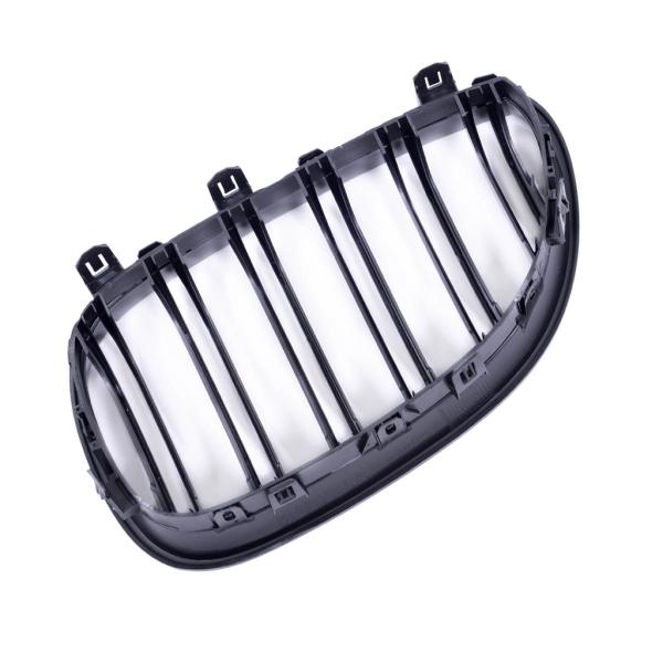 Sportgrill Kühlergrill Doppelsteg passend für BMW 5er E60 / E61 03-10 Hochglanz schwarz