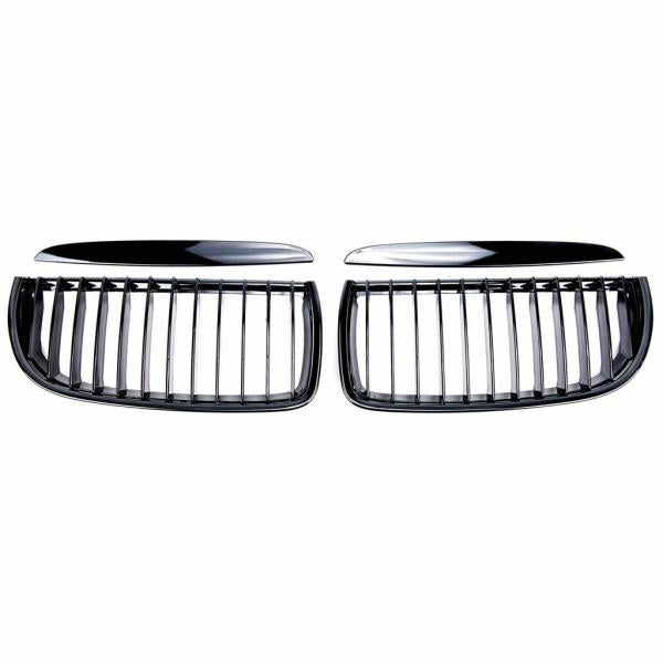 Sportgrill Kühlergrill Single passend für BMW 3er E90 / E91 05-08 Hochglanz schwarz