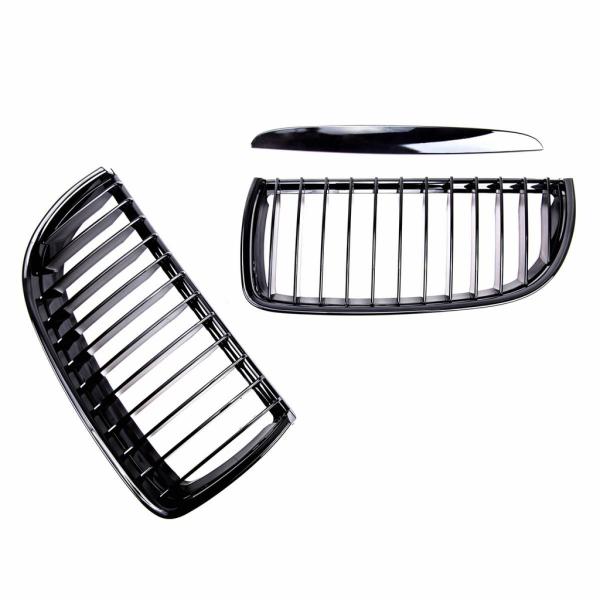 Sportgrill Kühlergrill Single passend für BMW 3er E90 / E91 05-08 Hochglanz schwarz