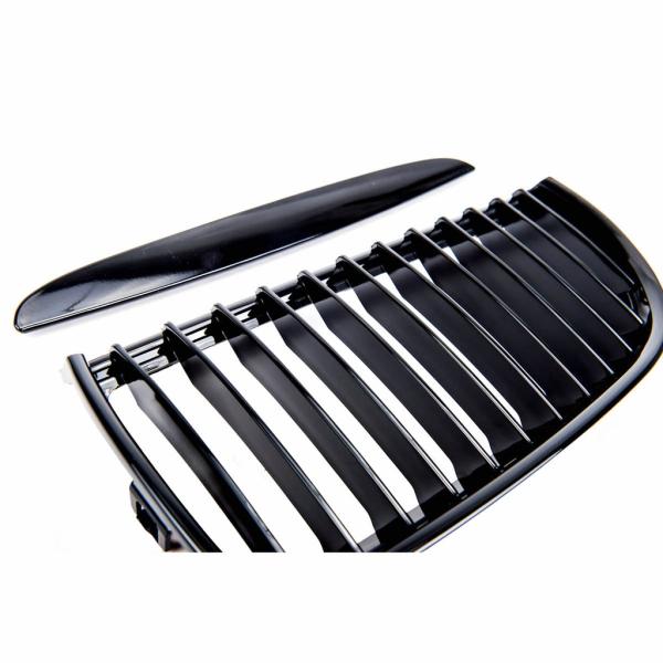 Sportgrill Kühlergrill Single passend für BMW 3er E90 / E91 05-08 Hochglanz schwarz