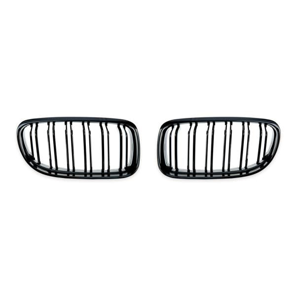Sportgrill Kühlergrill Doppelsteg passend für BMW 3er E90 / E91 08-12 Hochglanz schwarz