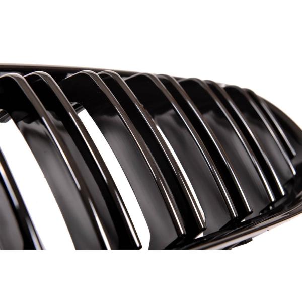 Sportgrill Kühlergrill Doppelsteg passend für BMW 3er E90 / E91 08-11 schwarz Matt