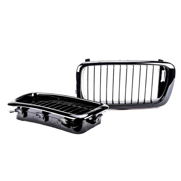 Sportgrill Kühlergrill Single passend für BMW 7er E38 94-99 Hochglanz schwarz