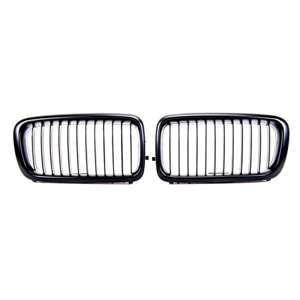 Sportgrill Kühlergrill Single passend für BMW 7er E38 94-01 Hochglanz schwarz