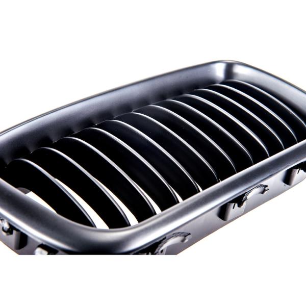 Sportgrill Kühlergrill Single passend für BMW 7er E38 94-01 Hochglanz schwarz
