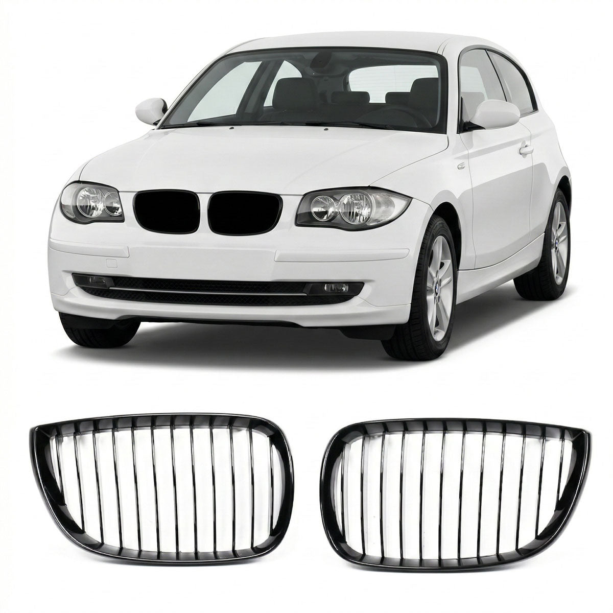 Front Grille Gloss Black passend für BMW 1 Series E81 E87 2004-2007 – Bild 1