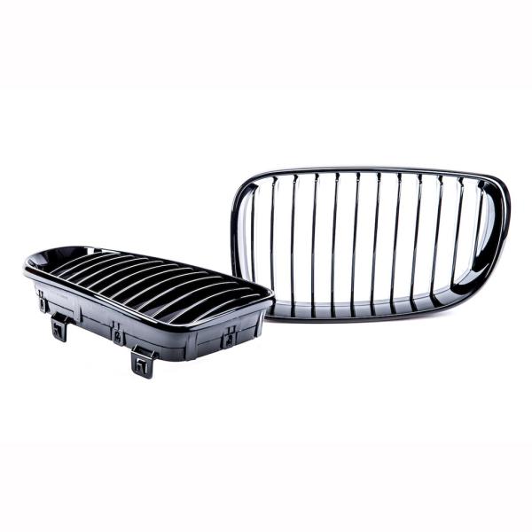 Sportgrill Kühlergrill passend für BMW 1er E81 E82 E87 E88 07-12 Hochglanz schwarz