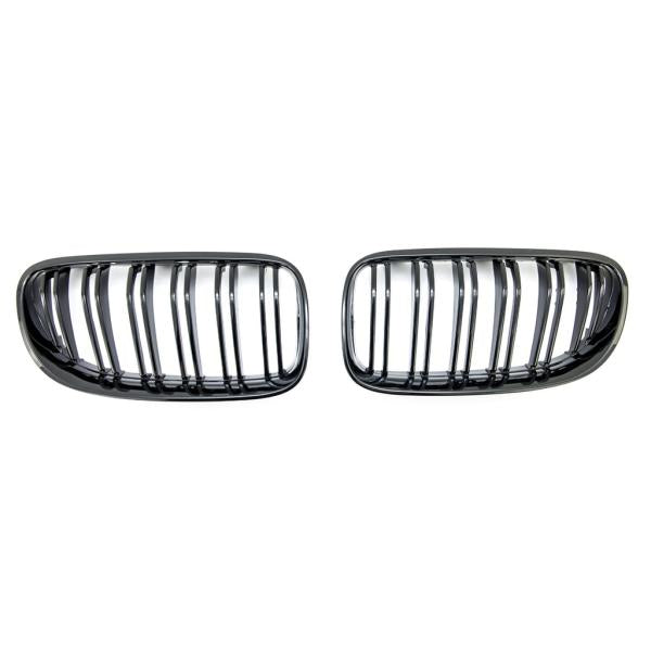 Sportgrill Kühlergrill Doppelsteg passend für BMW 3er E92 / E93 10-13 Hochglanz schwarz
