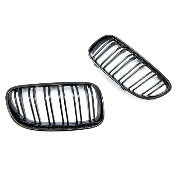 Sportgrill Kühlergrill Doppelsteg passend für BMW 3er E92 / E93 10-13 Hochglanz schwarz