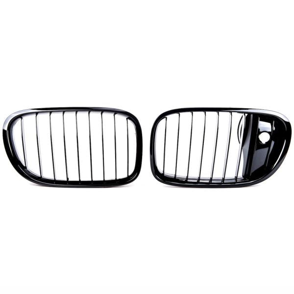 Sportgrill Kühlergrill passend für BMW 7er F01/F02/F03/F04 12-16 glanz schwarz + Kamera