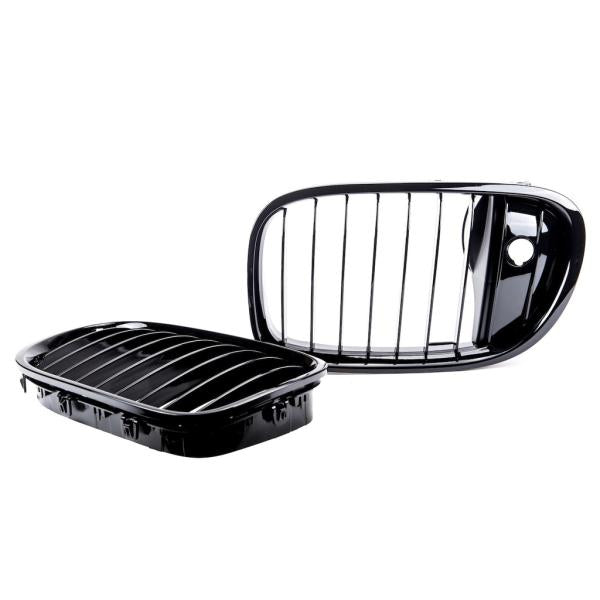 Sportgrill Kühlergrill passend für BMW 7er F01/F02/F03/F04 12-16 glanz schwarz + Kamera