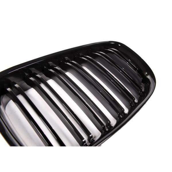 Doppelsteg Kühlergrill Schwarz GLANZ Performance passt passend für BMW 5er F07 GT 08-17