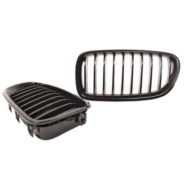 Sportgrill Kühlergrill passend für BMW 5er F10 / F11 09-16 Hochglanz schwarz
