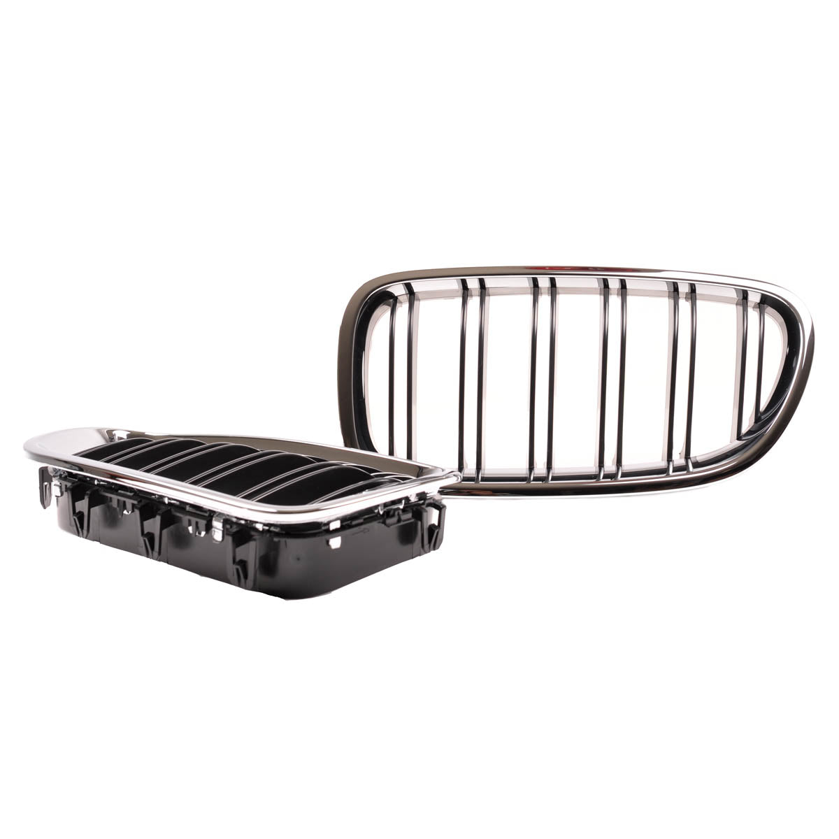 Dual Line Chrome & Black Front Grille passend für BMW 5 Series F10 F11 2010-2018 – Bild 3