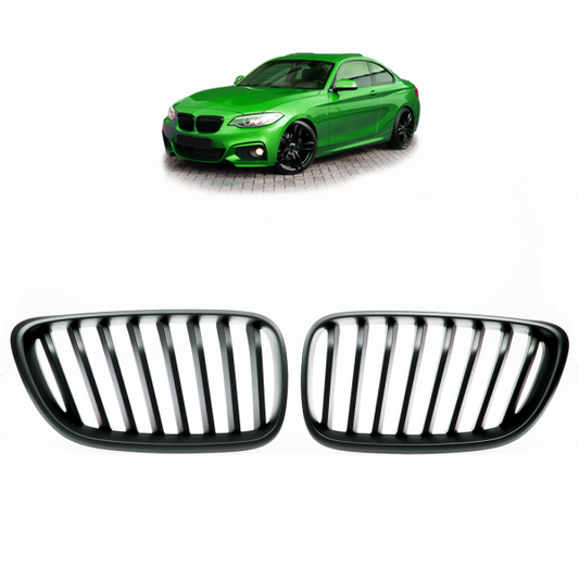 Sportgrill Kühlergrill Single passend für BMW 2er F22 / F23 13-21 schwarz/Matt