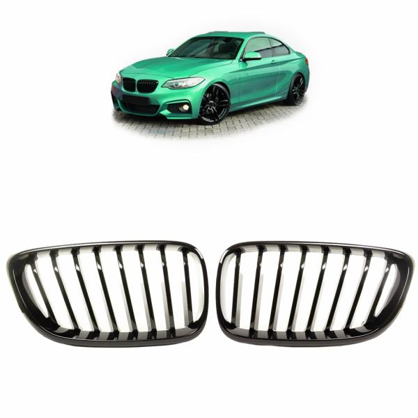 Sport-Performance Kühlergrill passend für BMW 2er F22 F23 passend Schwarz Glanz auch M2