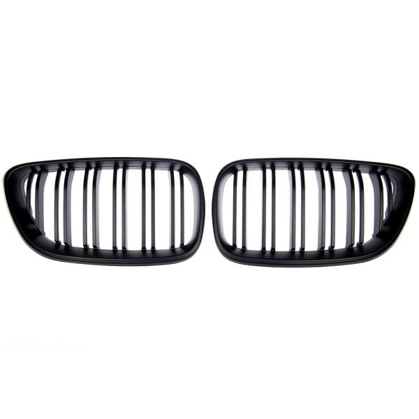 Kühlergrill SET Schwarz Matt Doppelsteg passt passend für BMW 2er F22 F23 235 240 M2