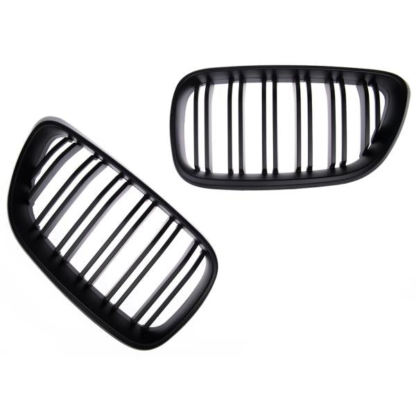 Kühlergrill SET Schwarz Matt Doppelsteg passt passend für BMW 2er F22 F23 235 240 M2