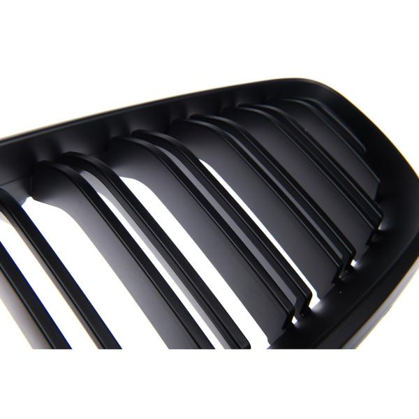 Kühlergrill SET Schwarz Matt Doppelsteg passt passend für BMW 2er F22 F23 235 240 M2